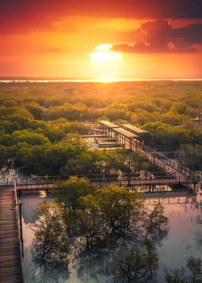 لقطة ساحرة لمنتزه قرم الجبيل - المصدر elkendi.