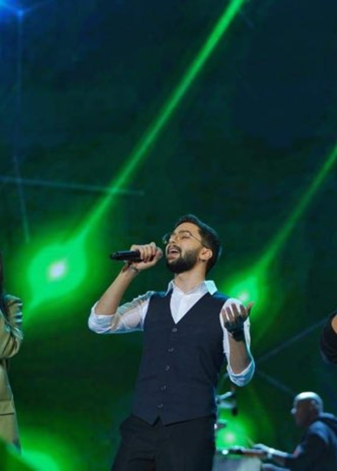 محمد حماقي مع نجوم "بوليفارد المواهب"