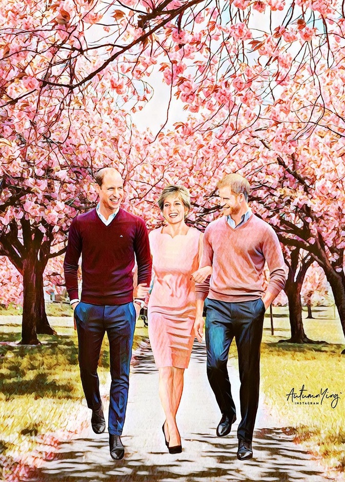 رسامة تعيد الأميرة ديانا للحياة من جديد