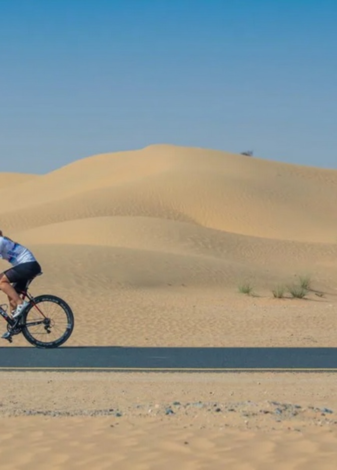 مسار القدرة للدراجات الهوائية.. تجربة مشوقة لاكتشاف صحراء دبي على دراجتك الهوائية