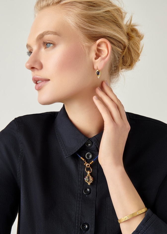 أجمل الأقراط المرصعة بالأحجار الكريمة الأرجوانية (1)