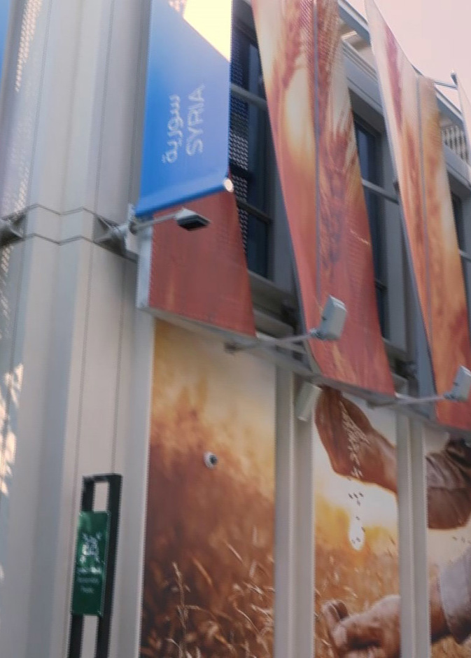 الجناح السوري يجسد حضارة غنية ساهمت في تطور تاريخ البشرية