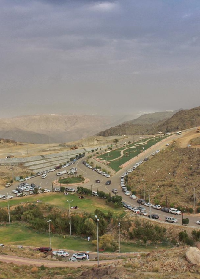 المسطحات الخضراء تزيد من جمال المشهد في المنتزه - المصدر @Aa537504461.