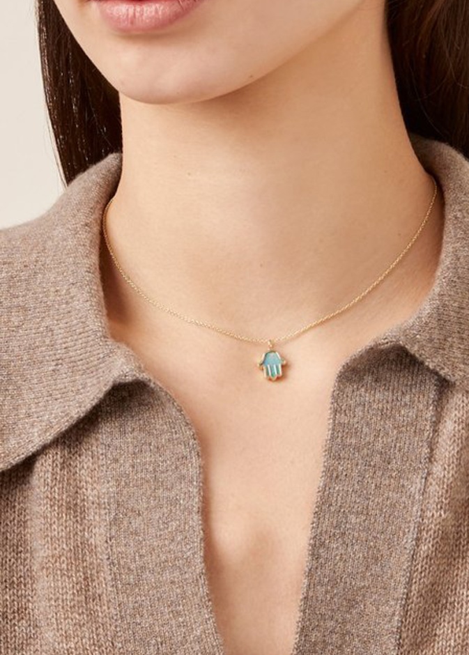 مجوهرات ذهب بحجر الأوبال الأزرق لأناقة النهار