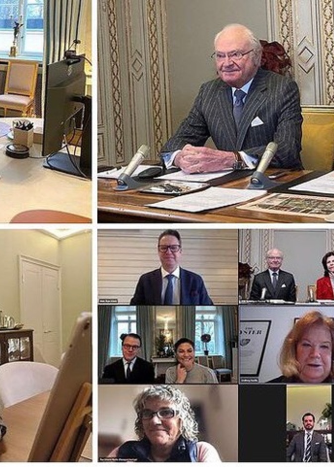 العائلة المالكة السويدية في اجتماع عبر الإنترنت حول أولمبياد بكين 2022