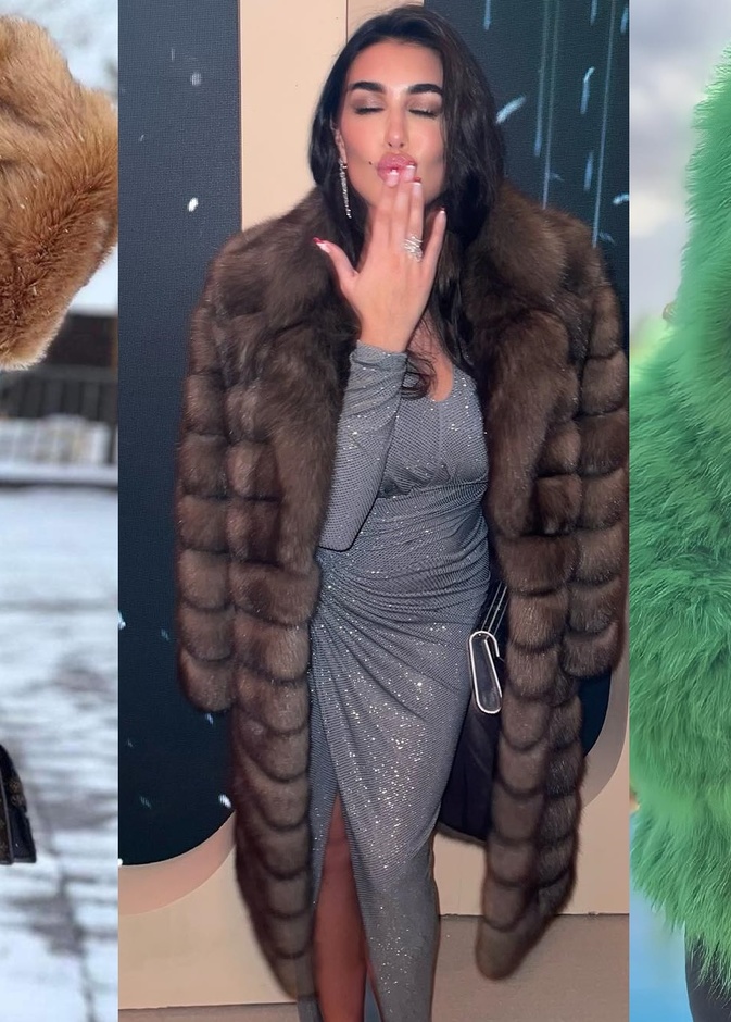 النجمات باطلالات من الفرو