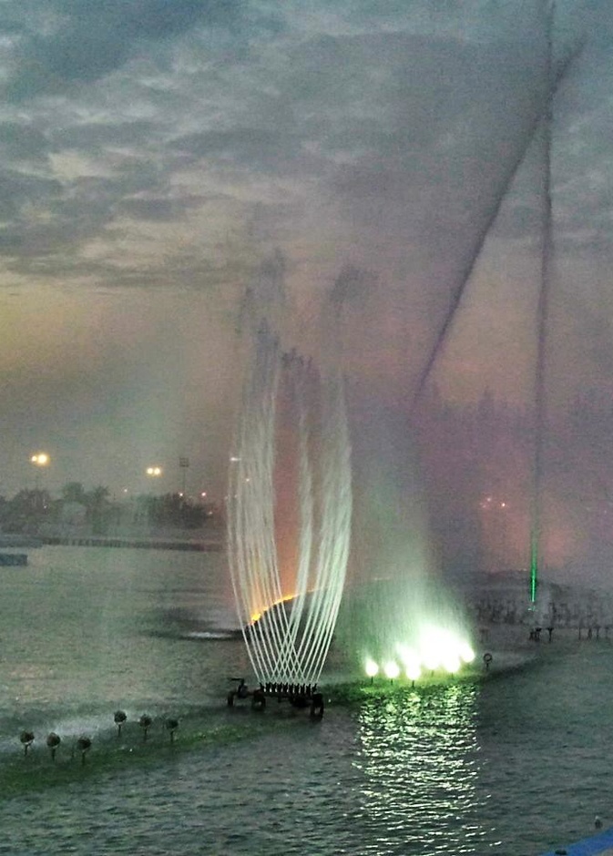 النافورة الراقصة في منتزه الملك عبدالله البيئي- @mai_m061