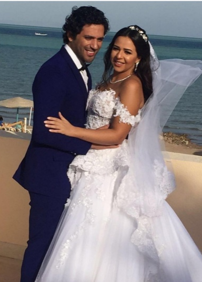 ايمي غانم وحسن رداد خلال زواجهما