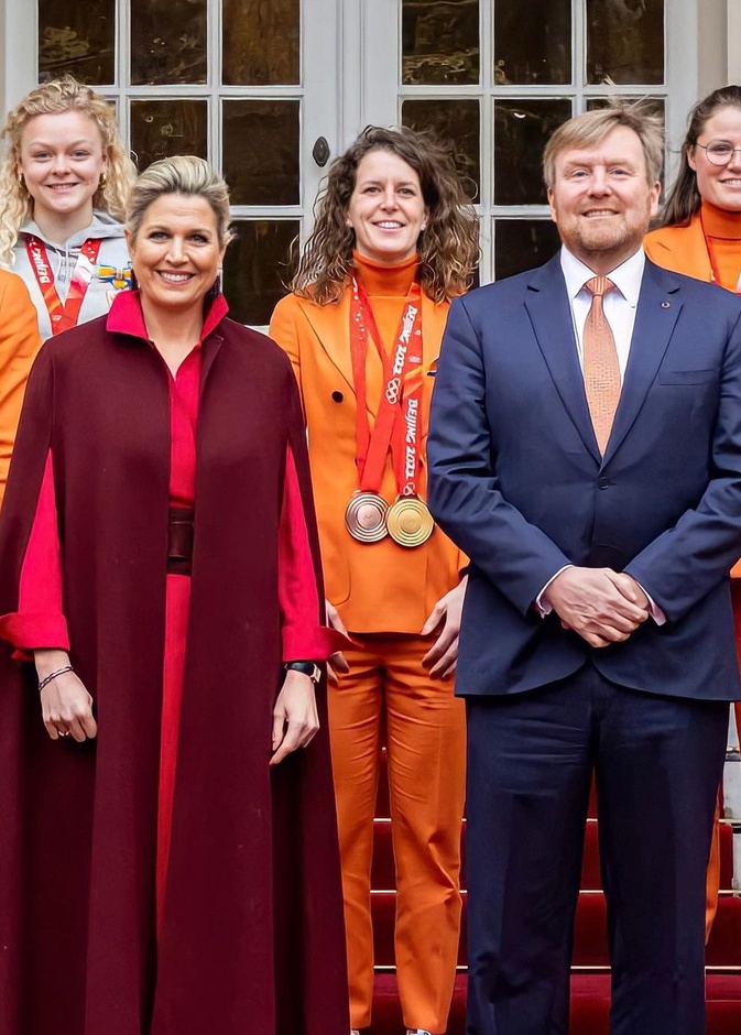 ملك وملكة هولندا يستقبلان الفائزين بميداليات دورة الألعاب الأولمبية الشتوية في بكين 2022