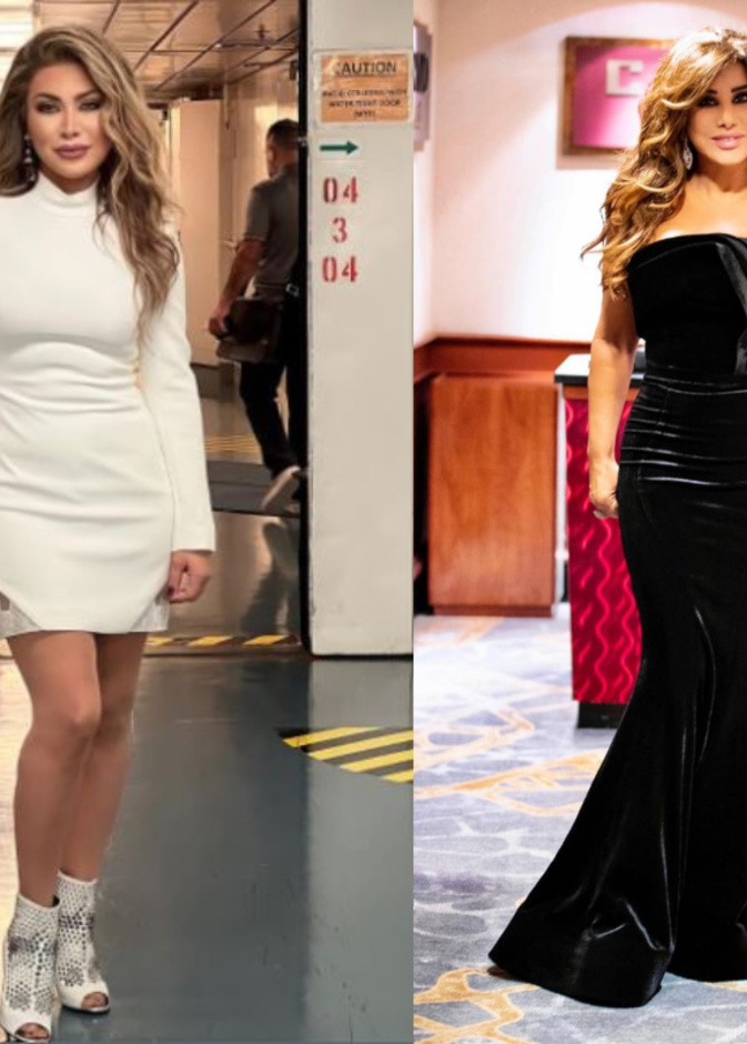 نجوى كرم بإطلالة حورية البحر ونوال الزغبي مشرقة في الأبيض أثناء رقصة الدبكة