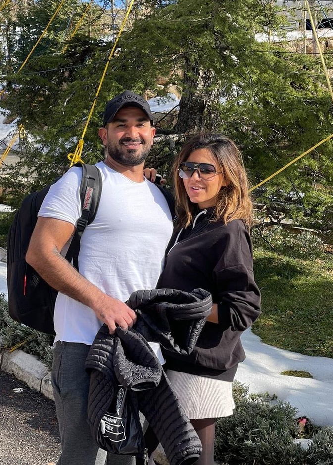 أحمد سعد وزوجته