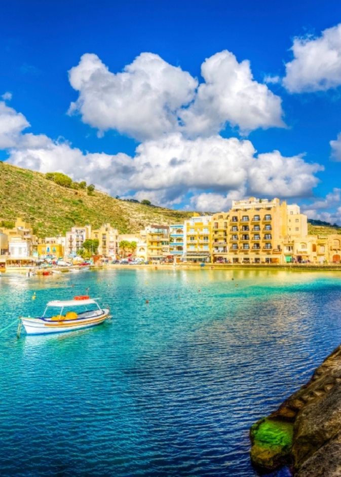 جانب من جزيرة غوزو في مالطا