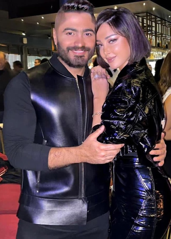 بسمة بوسيل مع تامر حسني= الصورة من انستغرام بسمة