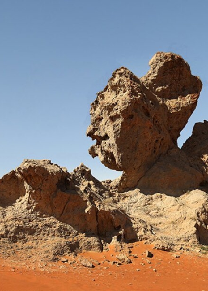 صخرة الأحفور - المصدر @discovermleiha.