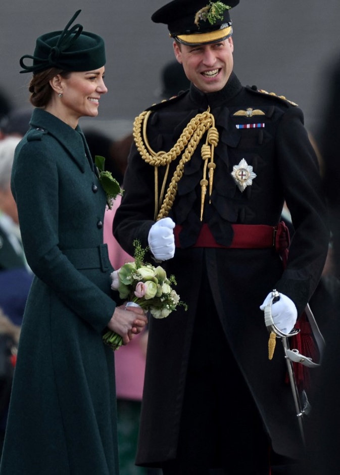 الأمير ويليام وكيت ميدلتون يحضران موكب يوم القديس باتريك 