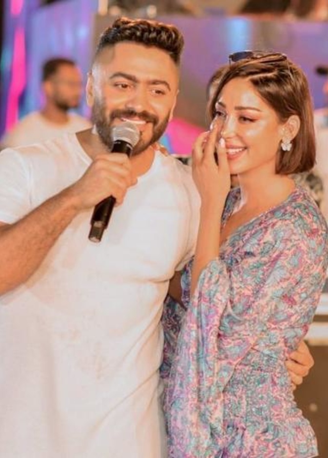 تامر حسني وبسمة بوسيل