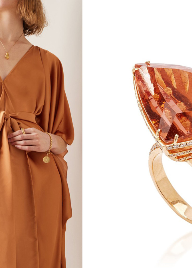 خاتم من كارما الخليل  Karma el Khalil وقفطان من Andres Otalora