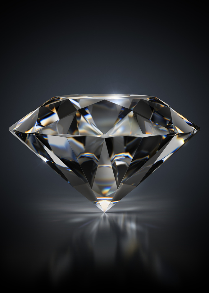 يتلّون حجر الألماس بالأسود نتيجة الشوائب الكثيرة