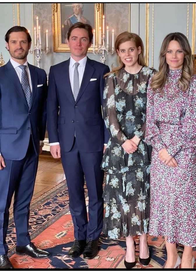 الأميرة بياتريس وزوجها ينفذان أول ارتباط ملكي لهما في السويد