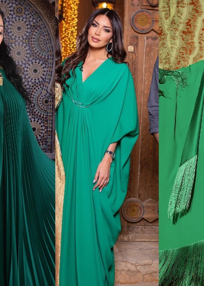 اطلالات النجمات بالاخضر في رمضان 