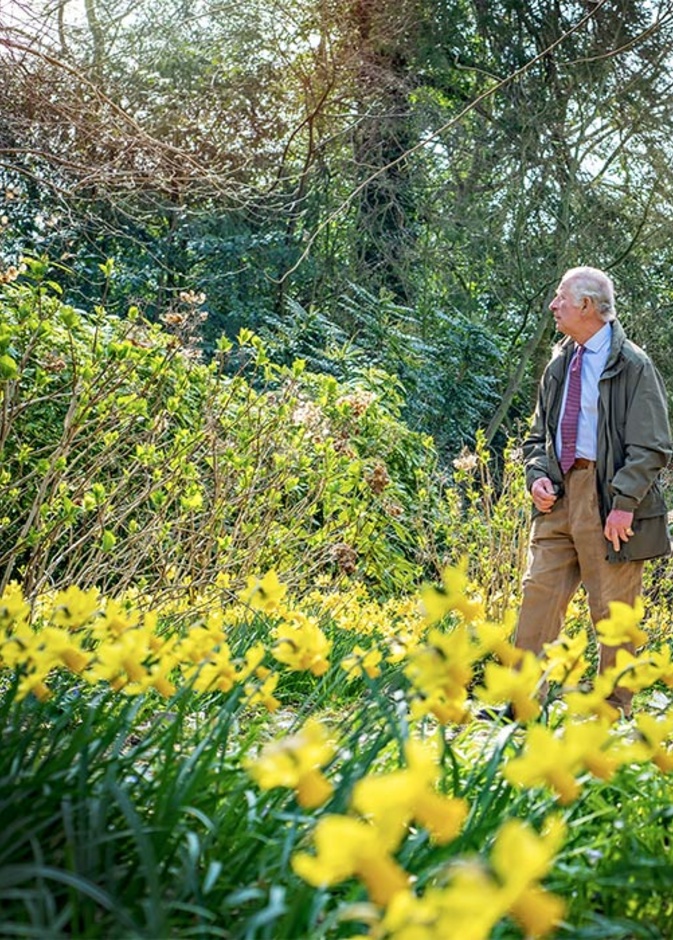 الأمير تشارلز يكشف عن حدائقه الجميلة في الربيع في منزله الريفي