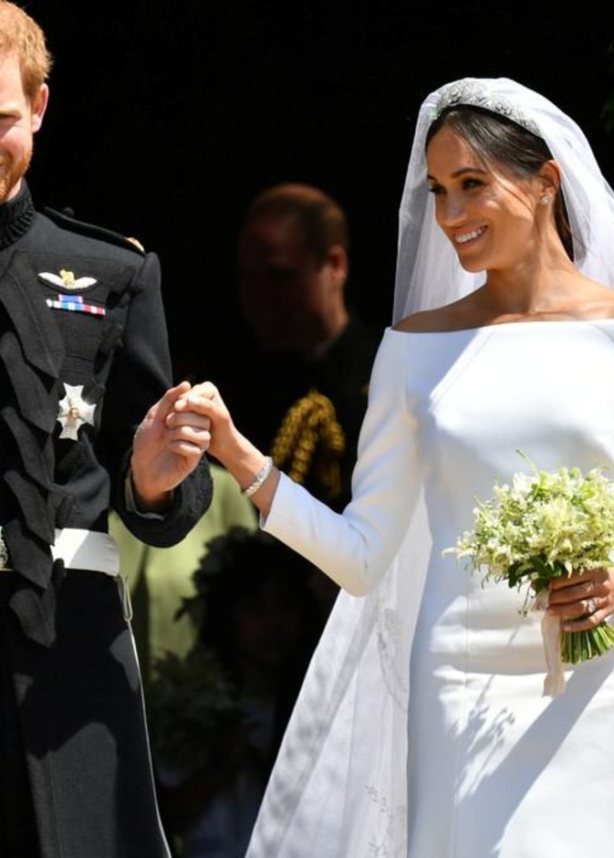 الأمير هاري وميغان ماركل في يوم زفافهما