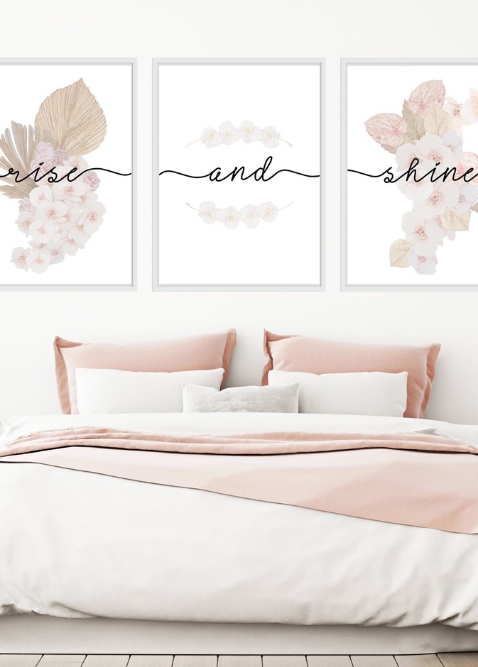 لوحات فنية بدرجات الباستيل لغرف نوم أنيقة ومريحة