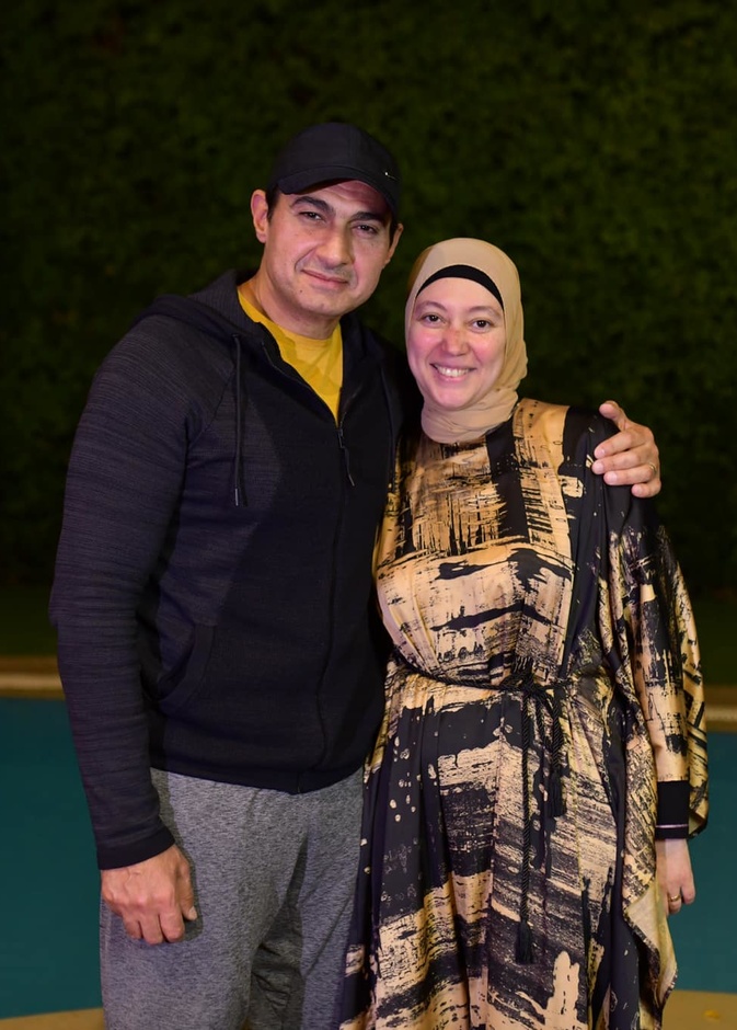 ياسر جلال وزوجته