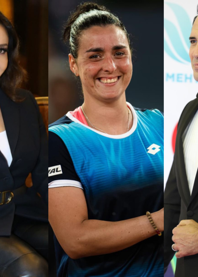 نجوم تونس يشاركون أنس جابر لحظة التتويج بلقب بطولة مدريد المفتوحة للتنس