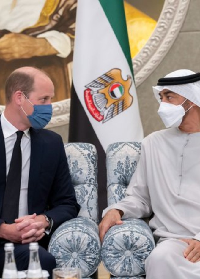 الأمير وليام يسافر إلى أبو ظبي لتقديم العزاء في حاكم الإمارات الراحل بالنيابة عن الملكة
