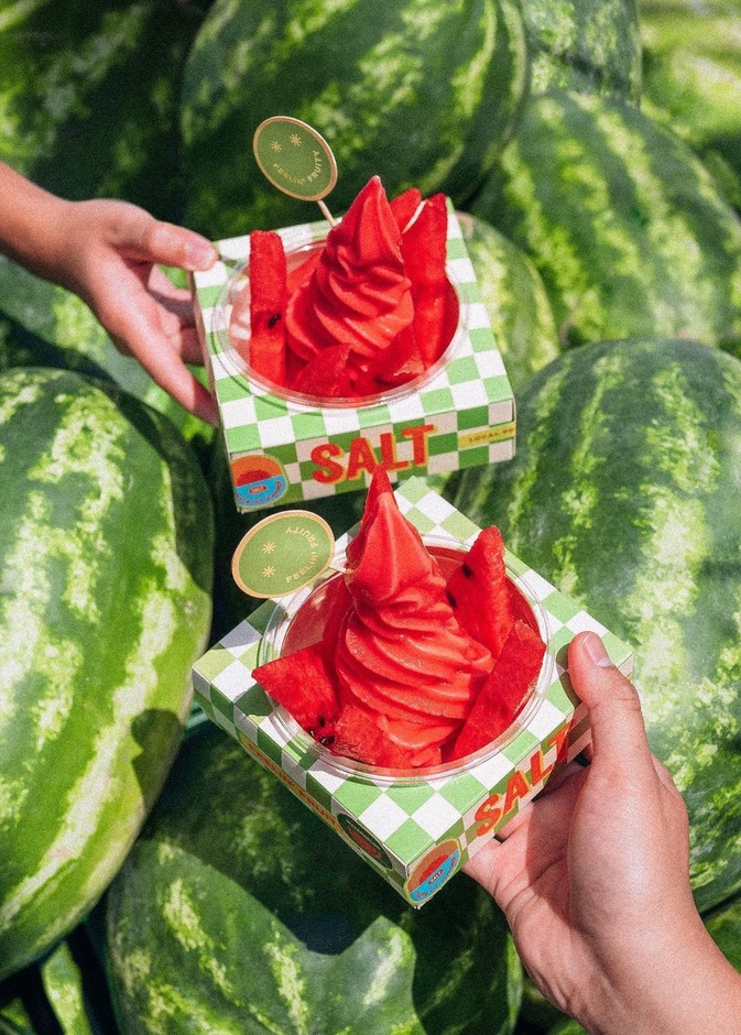 آيسكريم البطيخ الطازج من سولت