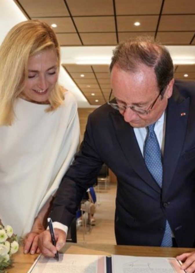 زواج الرئيس الفرنسي السابق فرانسوا هولاند والممثلة جولي غاييه سراً