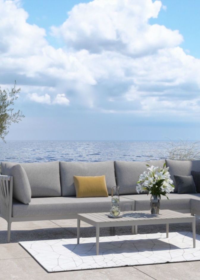 أثاث عصري وبألوان حيادية لديكورات الجلسات الخارجية 2022