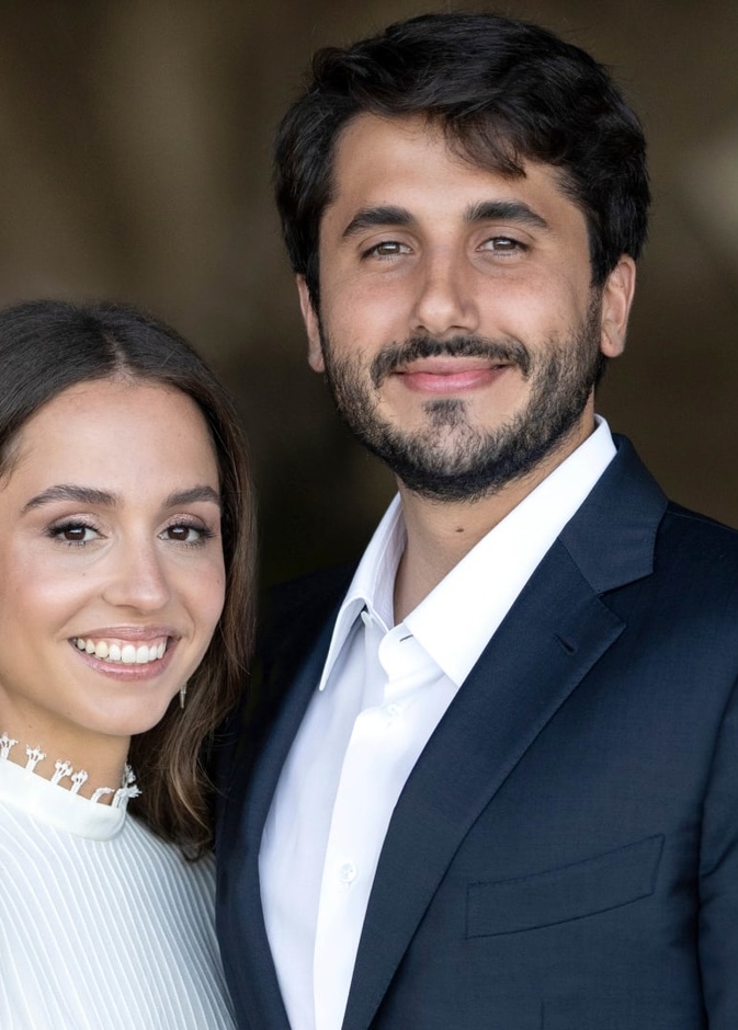 الأميرة إيمان مع خطيبها جميل ترميوتس