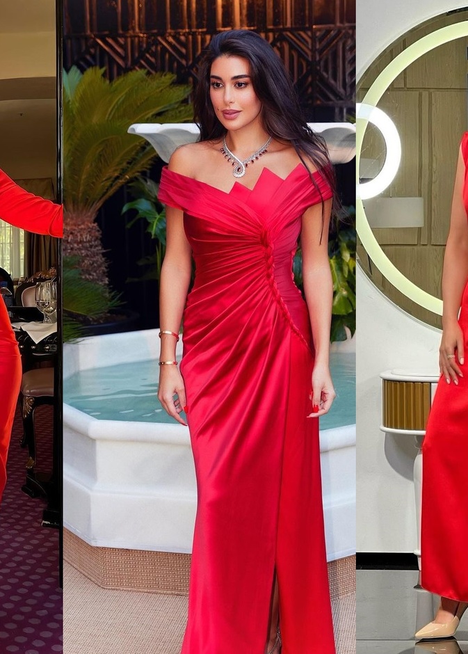 النجمات باطلالات حمراء في صيف 2022