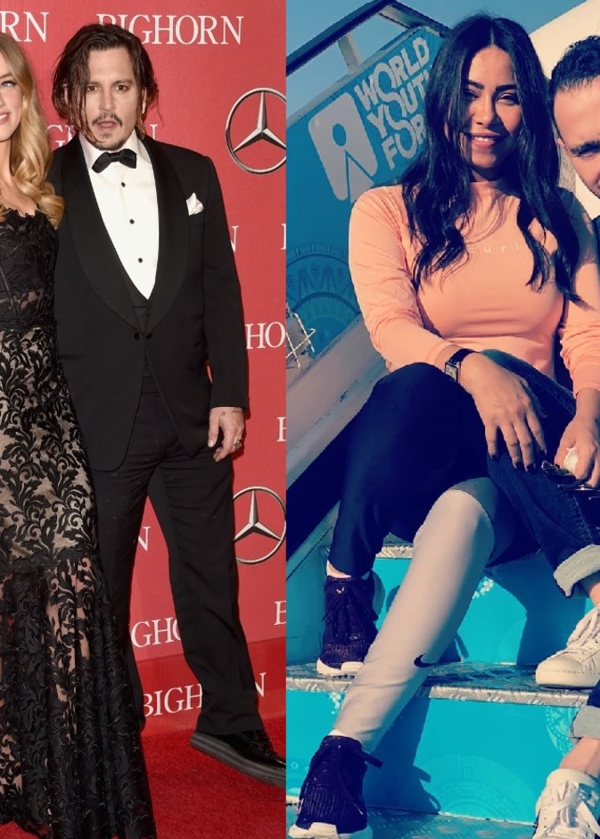 حسام حبيب وشيرين وامبر هيرد وجوني ديب 