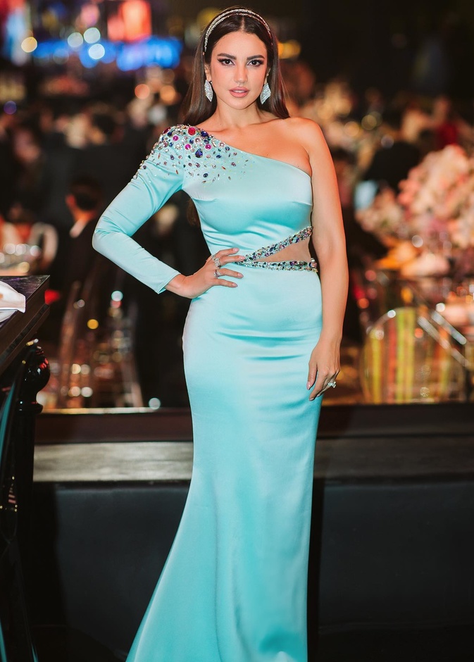 فساتين حطوبة بألوان صيفية انستقرام@dorra_zarrouk