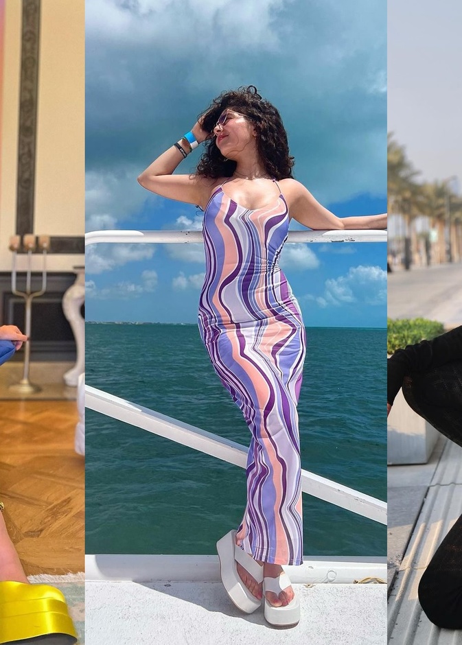 النجمات باحذية ضخمة