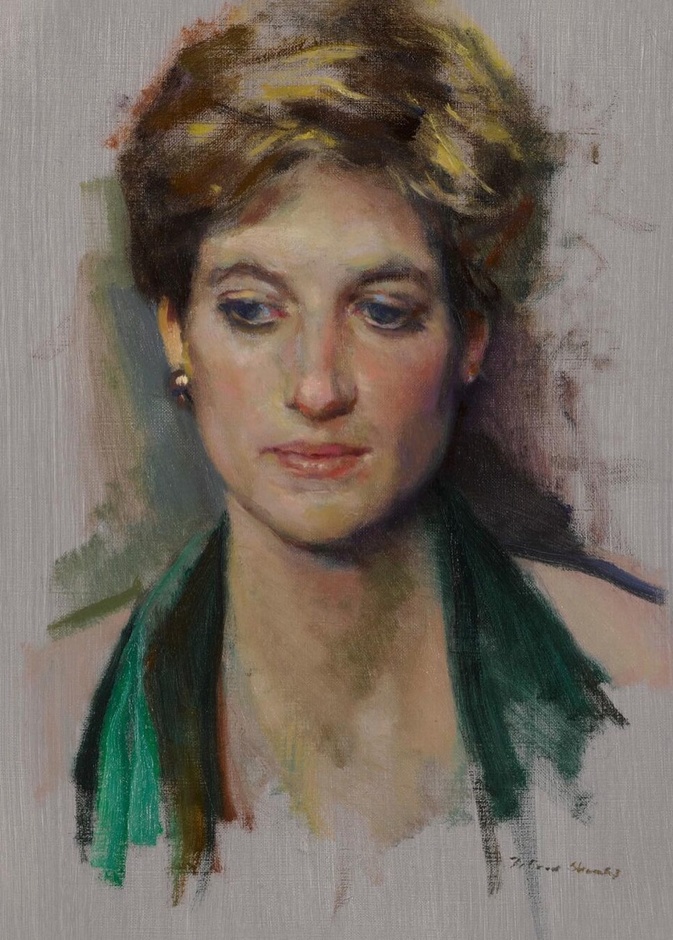 لوحة نادرة لديانا أميرة ويلز تٌعرض لأول مرة في معرض بلندن