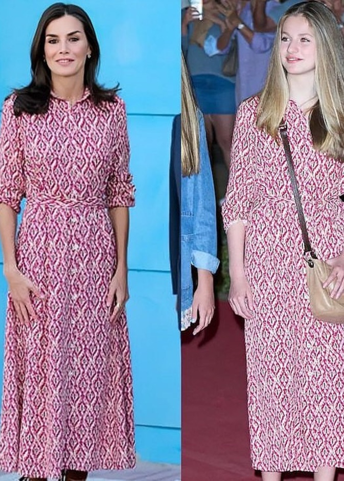 ليتيزيا ملكة إسبانيا بفستان ابنتها