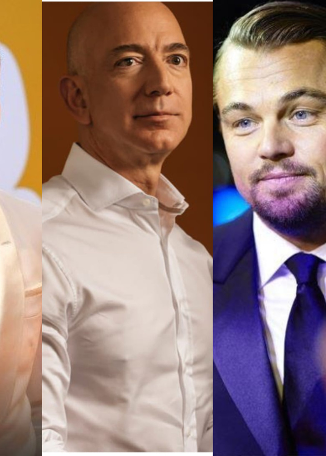 ليوناردو دي كابريو وجيف بيزوس ودريك