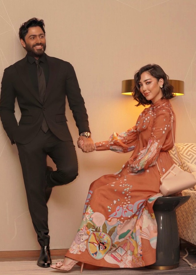 تامر حسني وبسمة بوسيل 