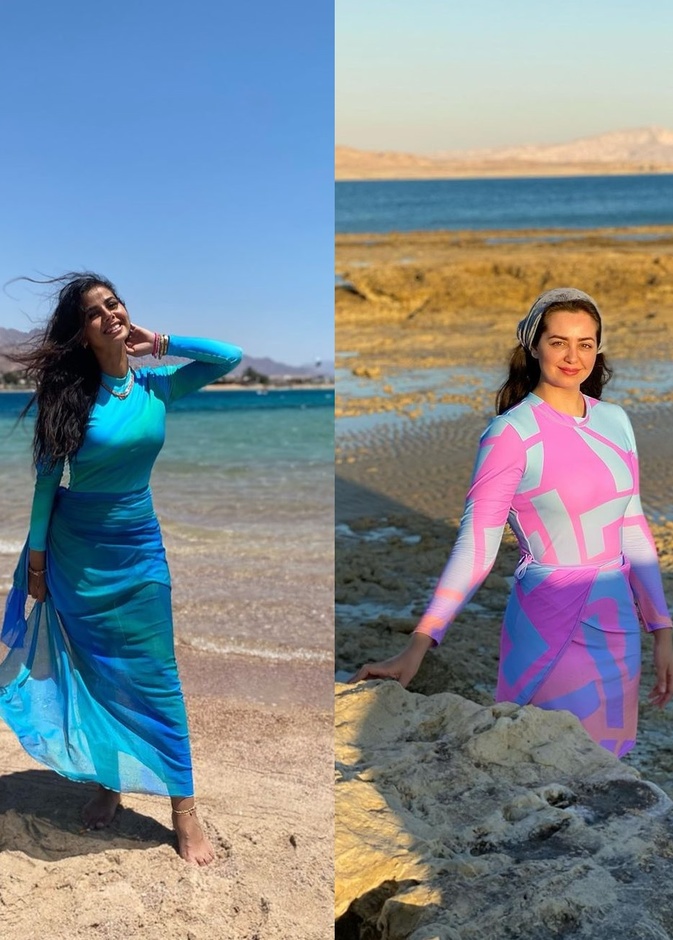 هبة مجدي ومنة عرفة 