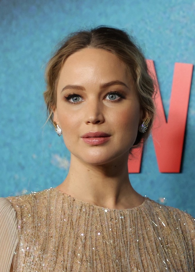 جينيفر لورانس خلال العرض العالمي الأول لفيلم Don't Look Up على Netflix في 5 ديسمبر 2021