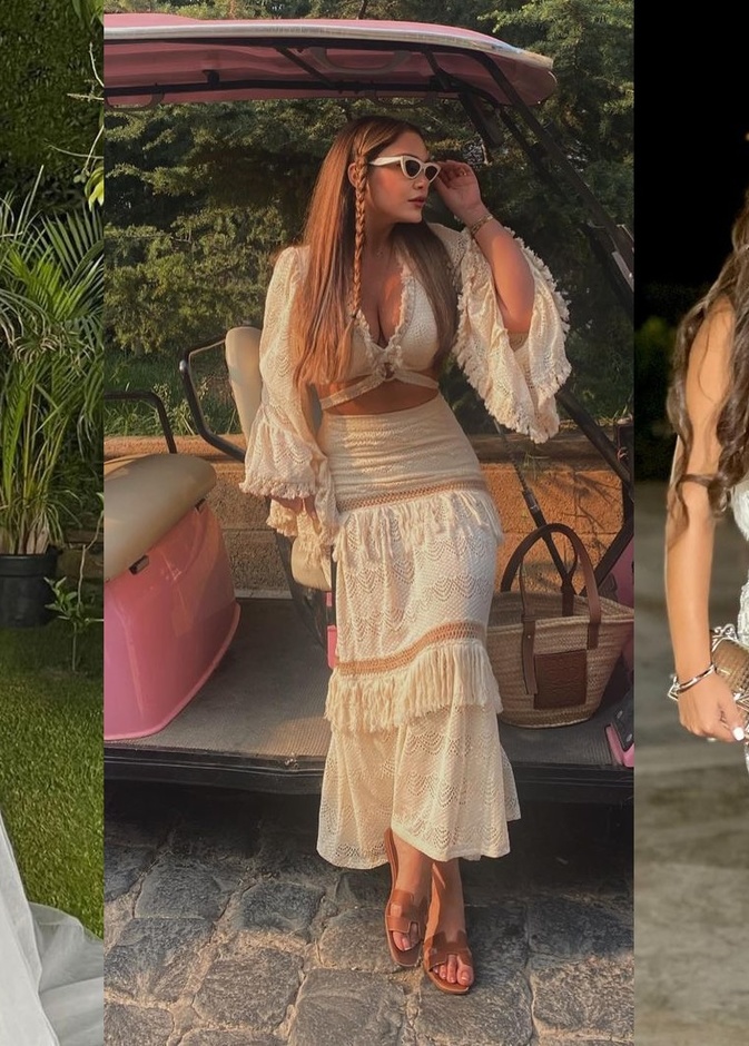 النجمات بالاطلالات الفاتحة