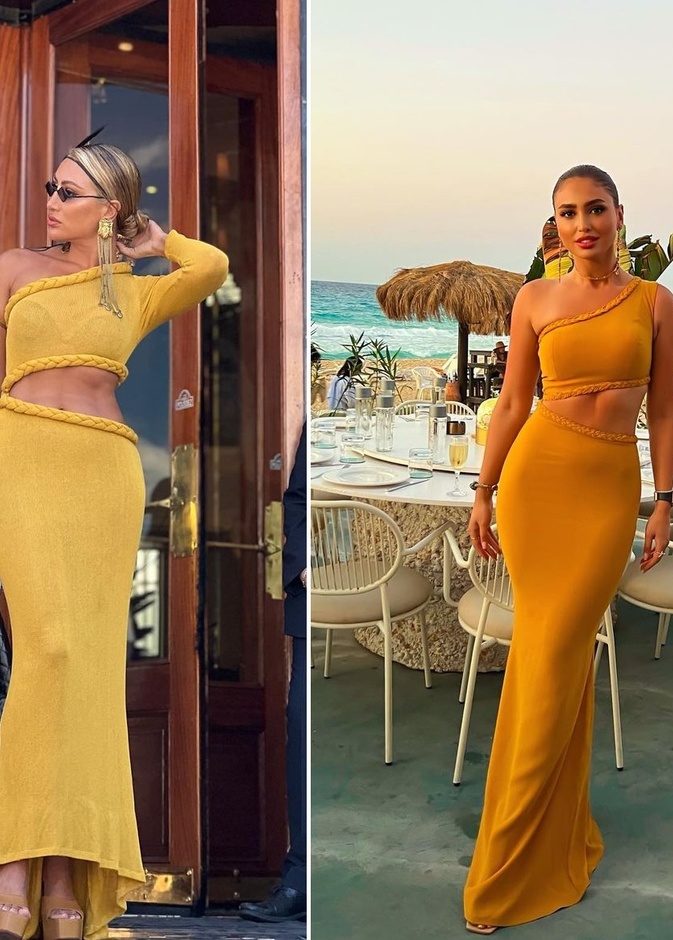 مايا دياب ونيكول سعفان ترتديان نفس الفستان بإجازتهما الصيفية.. والأولى تثير الجدل بهذا الإكسسوار