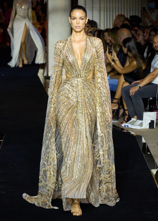 أجمل موديلات فساتين سهرة ميتالك من مجموعات الهوت كوتور 