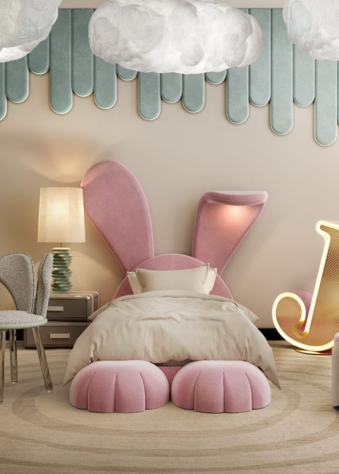 ديكورات غرف بنات 2022 تتميز بتصميم سرير مرح وجذاب