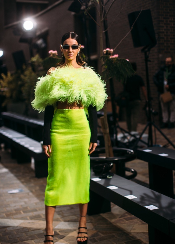 صيحة الريش بلون حيوي