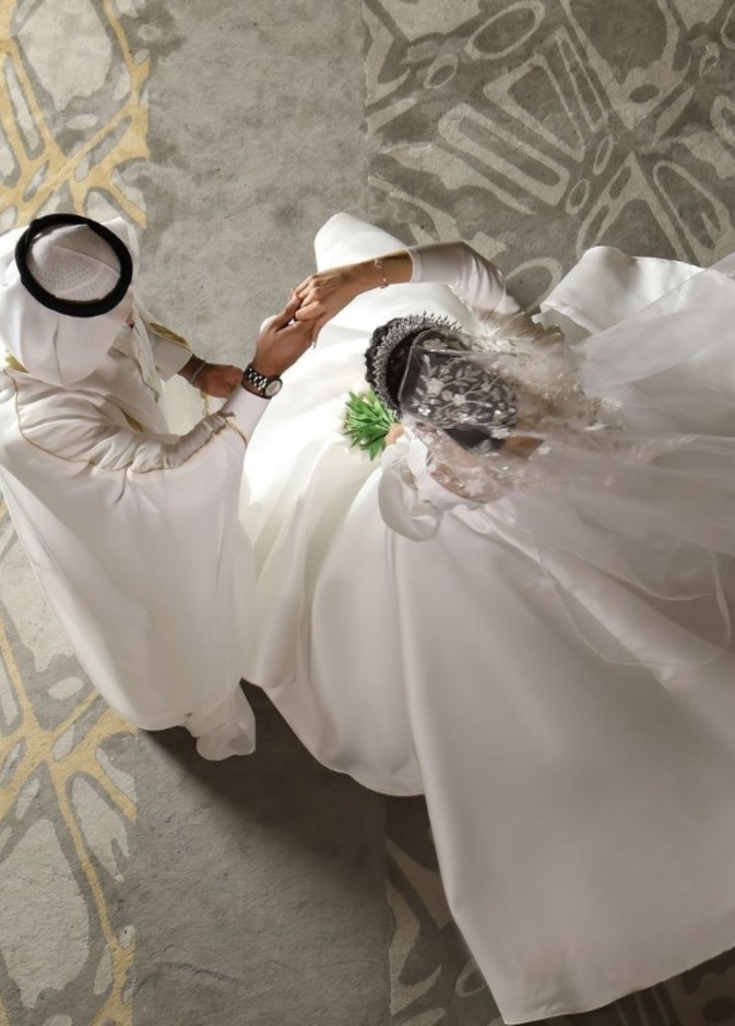 من لقطات العروسين بكاميرا المصورة السعودية داليا المجرشي